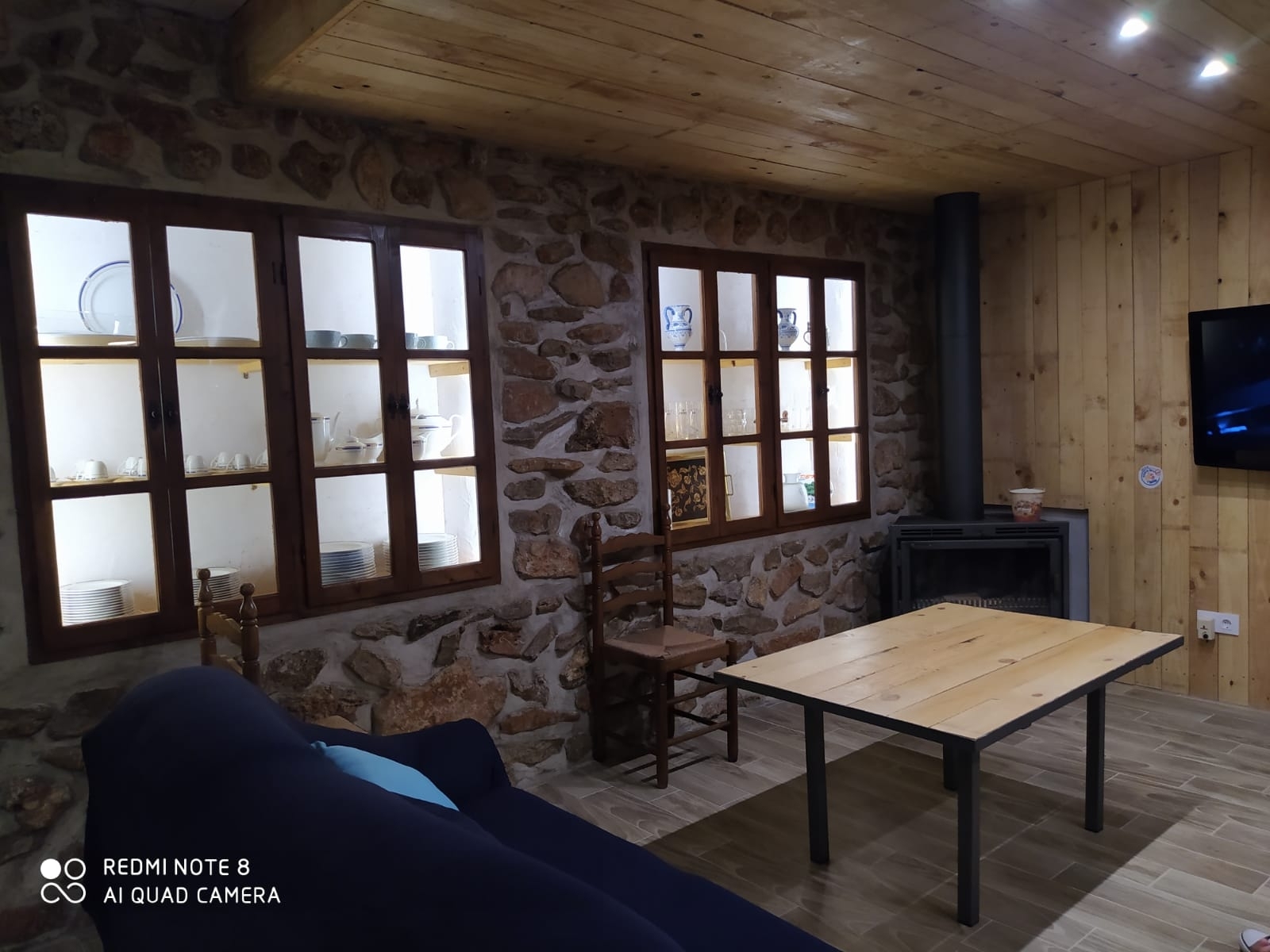 Casas Rurales Rioparden Salón chimenea. Casa Marineta