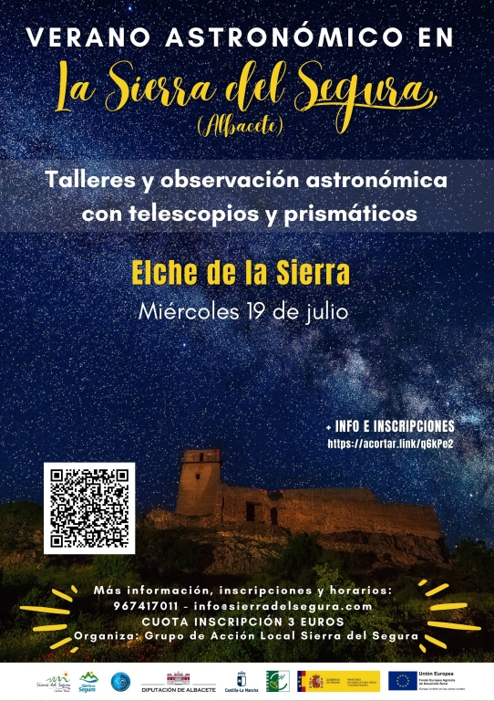 Talleres y observación astronómica Elche de la Sierra