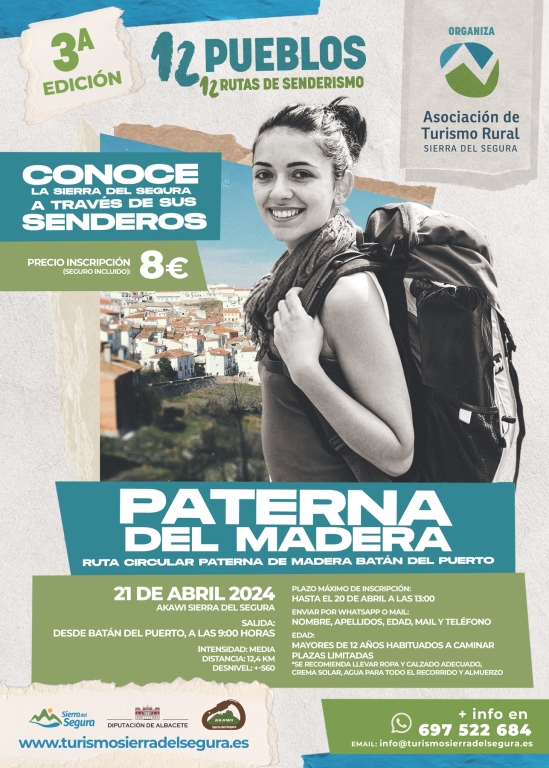 "Paterna del madera" 12 pueblos, 12 rutas de senderismo