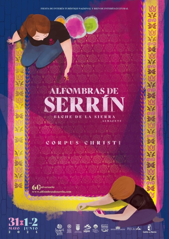 Alfombras de Serrín de Elche de la Sierra 2025